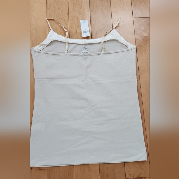 BANANA REPUBLIC white tank top with satin details in size S - Picture 4 of 4